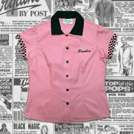 Punkie Diner Girl Shirt | Pink & Black