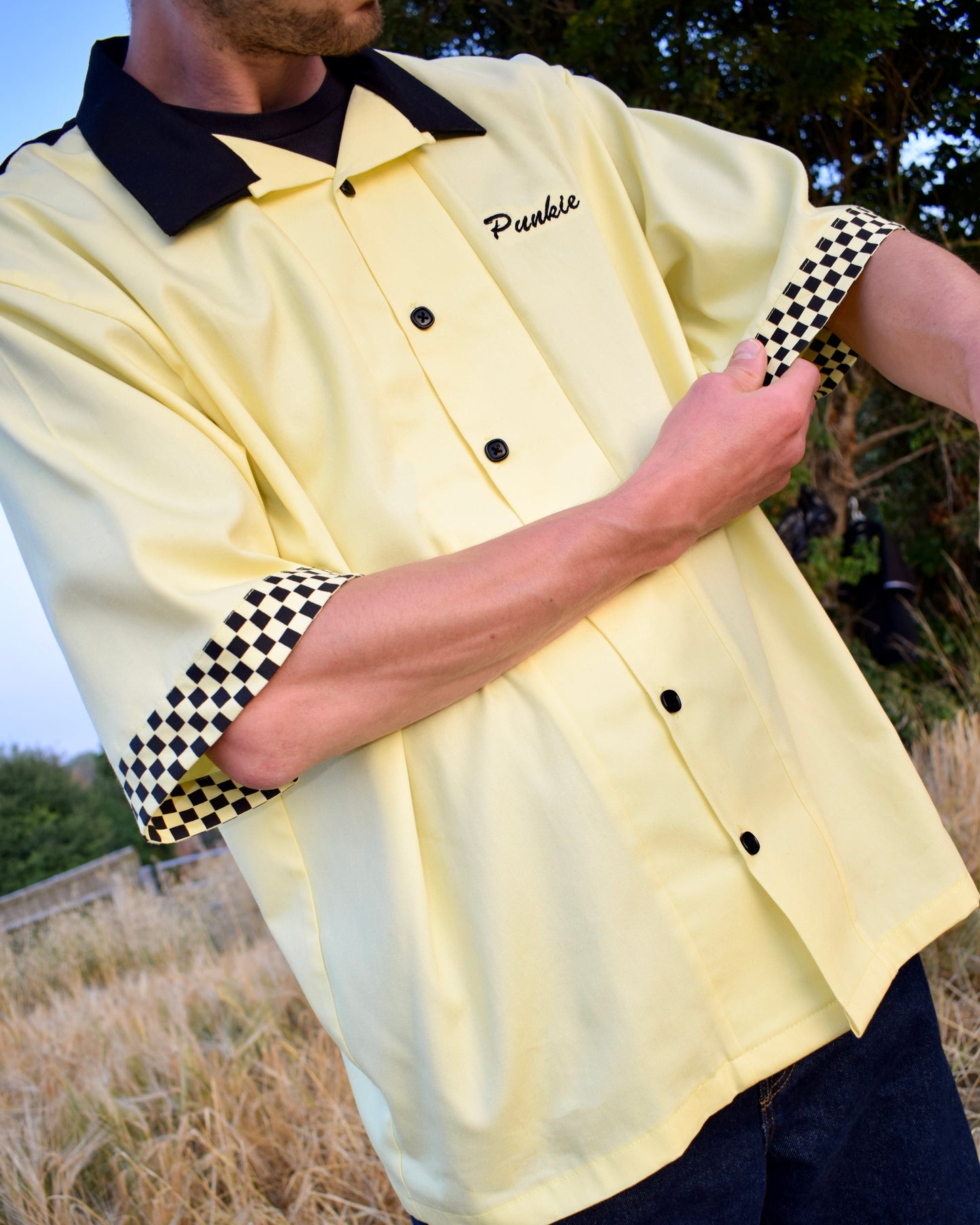 Punkie Taxi Driver Bowling Shirt