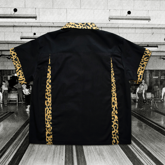 Punkie Rockabilly Bowling Shirt | Leopard & Black