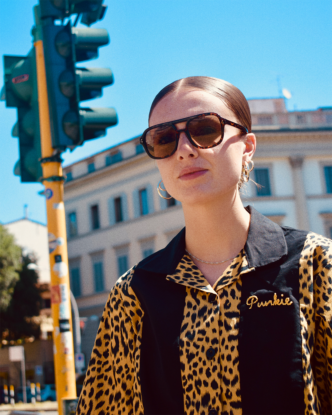'Summer of Punkie' Bowling Shirt | Leopard