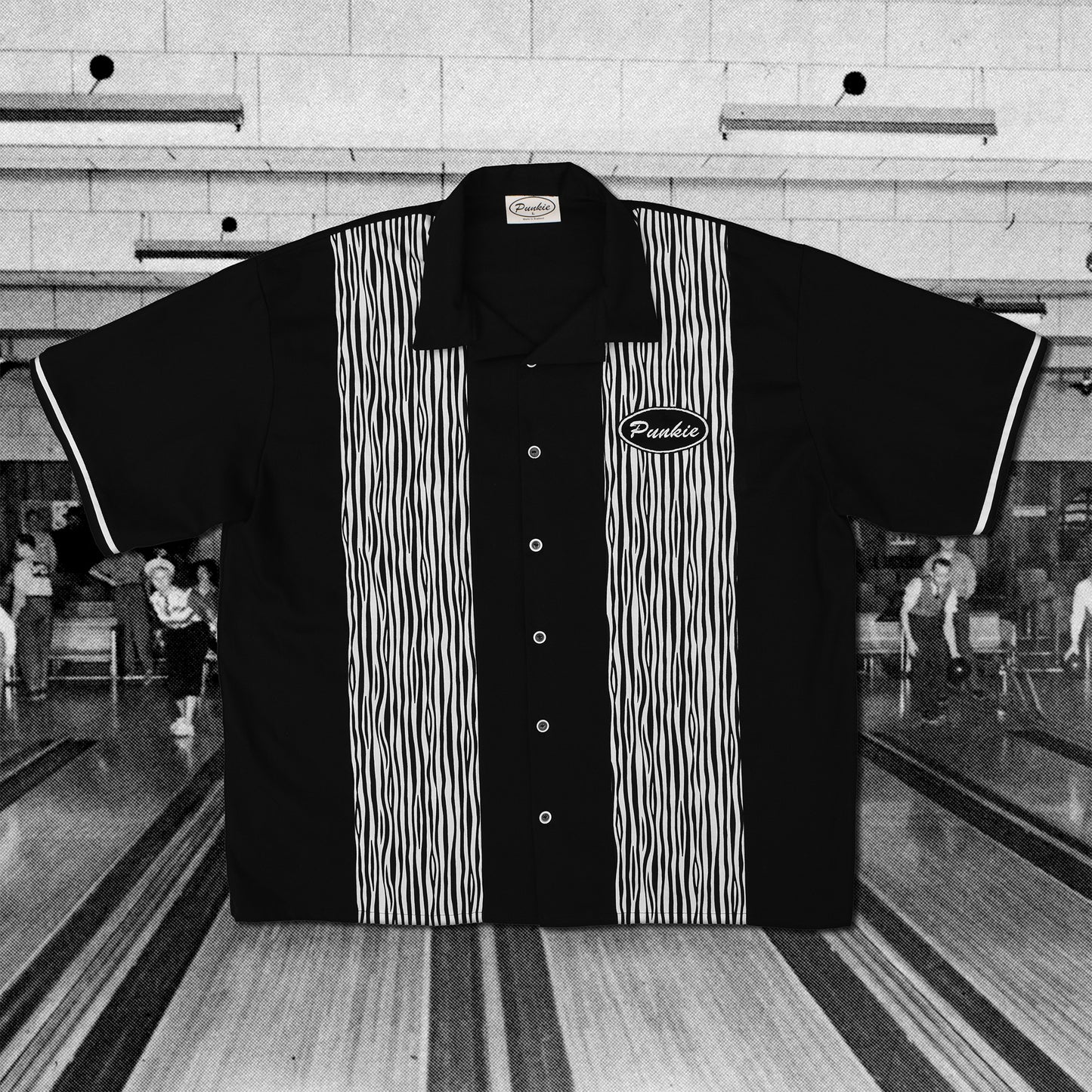 Classic Punkie Bowling Shirt | Zebra