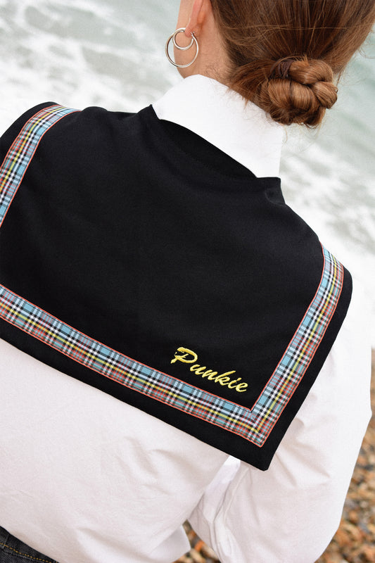 Punkie Sailor Collar | Black Check