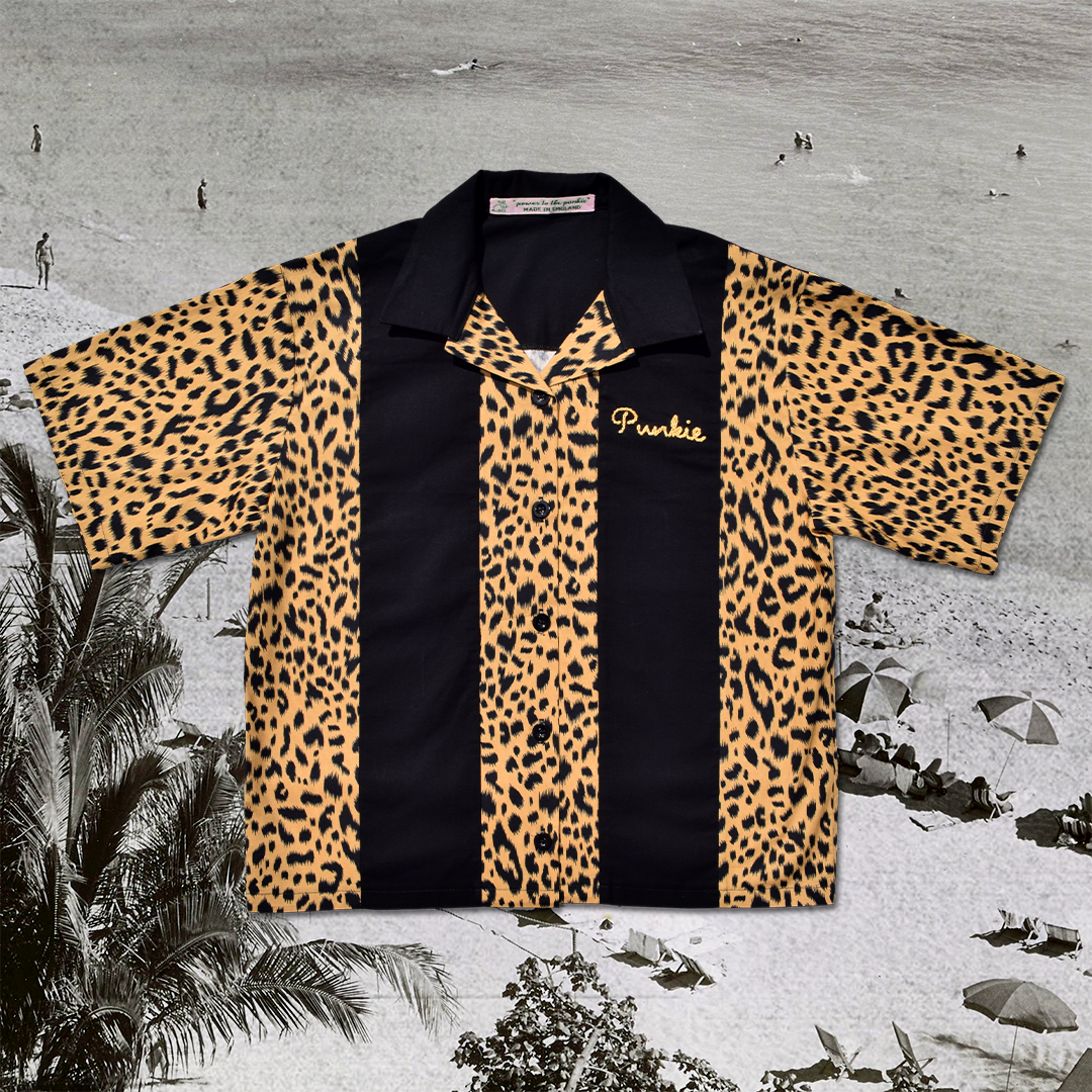 'Summer of Punkie' Bowling Shirt | Leopard