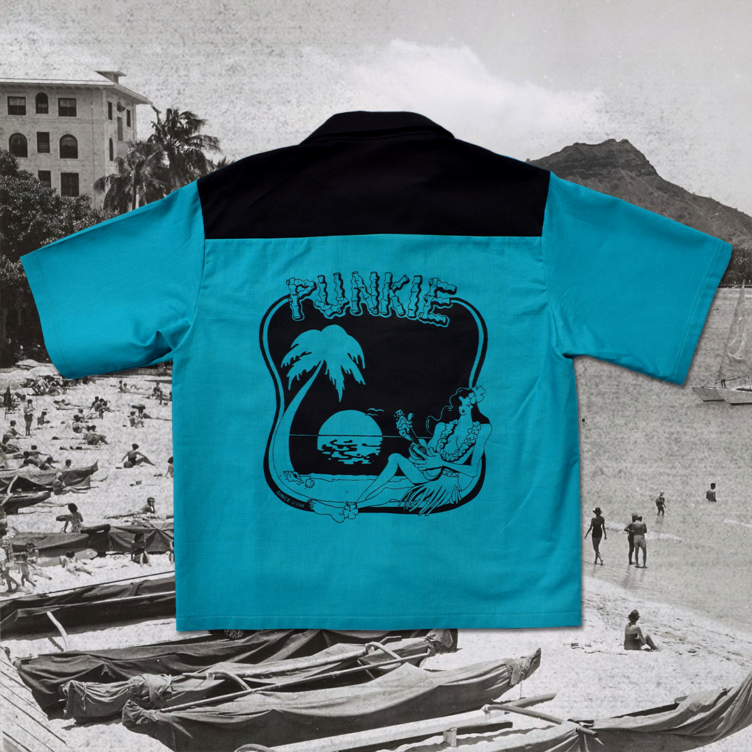 'Summer of Punkie' Bowling Shirt | Teal