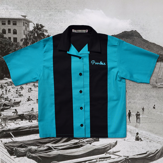 'Summer of Punkie' Bowling Shirt | Teal